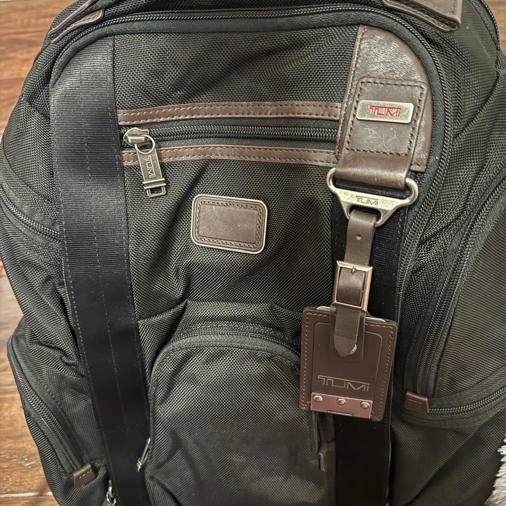 TUMI Black and Brown Men's Backpack